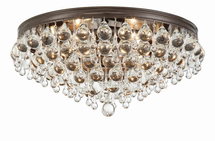 Calypso Six Light Flush Mount in Vibrant Bronze - available from The Lighting Shoppe, trusted by Canadian homeowners