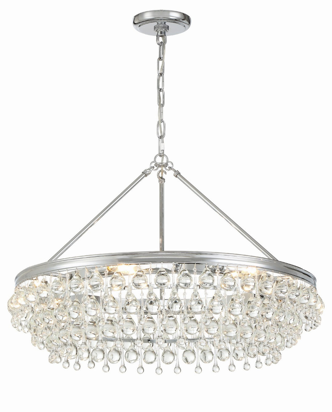 Calypso Six Light Chandelier in Polished Chrome - available from The Lighting Shoppe, trusted by Canadian homeowners