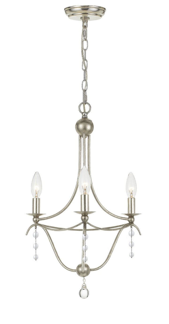 Metro Three Light Mini Chandelier in Antique Silver - available from The Lighting Shoppe, trusted by Canadian homeowners