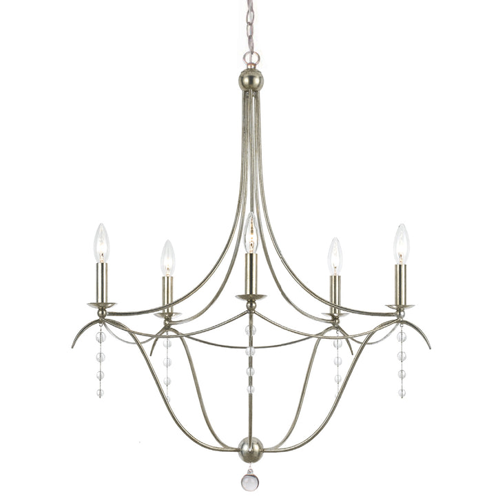 Metro Five Light Chandelier in Antique Silver - available from The Lighting Shoppe, trusted by Canadian homeowners
