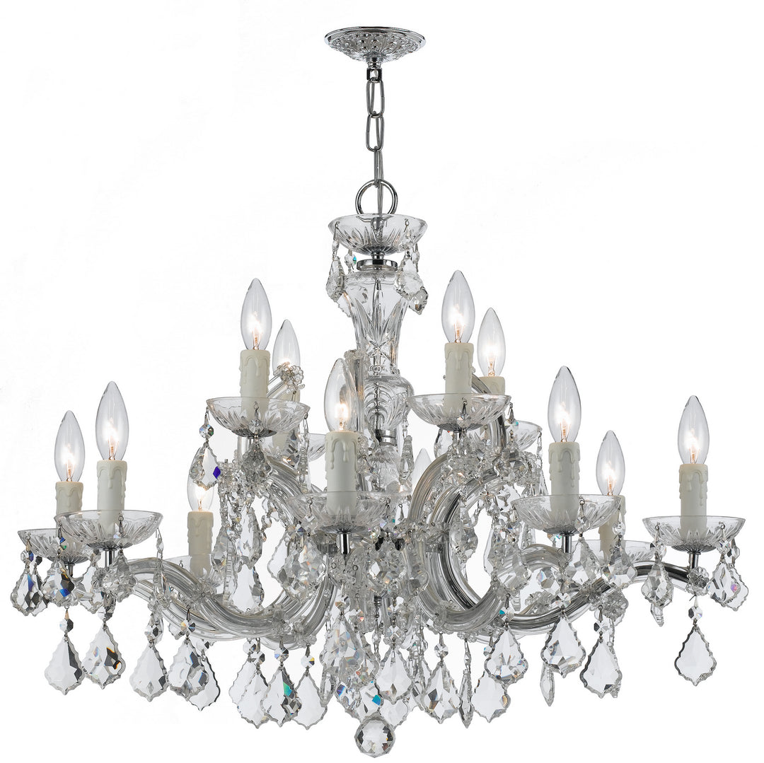 Maria Theresa 12 Light Chandelier in Polished Chrome - available from The Lighting Shoppe, trusted by Canadian homeowners