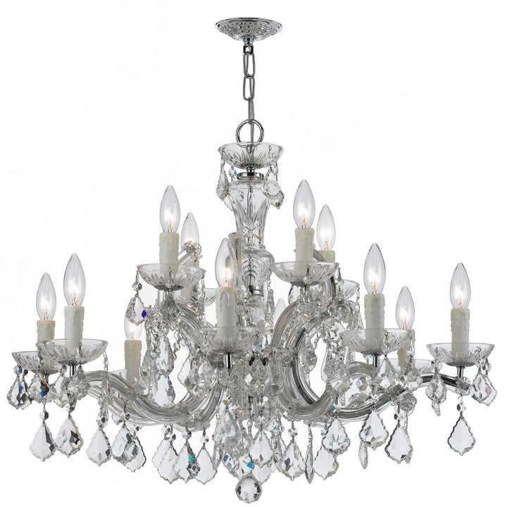 Maria Theresa 12 Light Chandelier in Polished Chrome - available from The Lighting Shoppe, trusted by Canadian homeowners