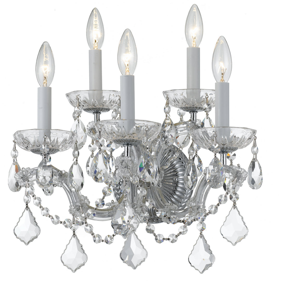 Maria Theresa Five Light Wall Sconce in Polished Chrome - available from The Lighting Shoppe, trusted by Canadian homeowners
