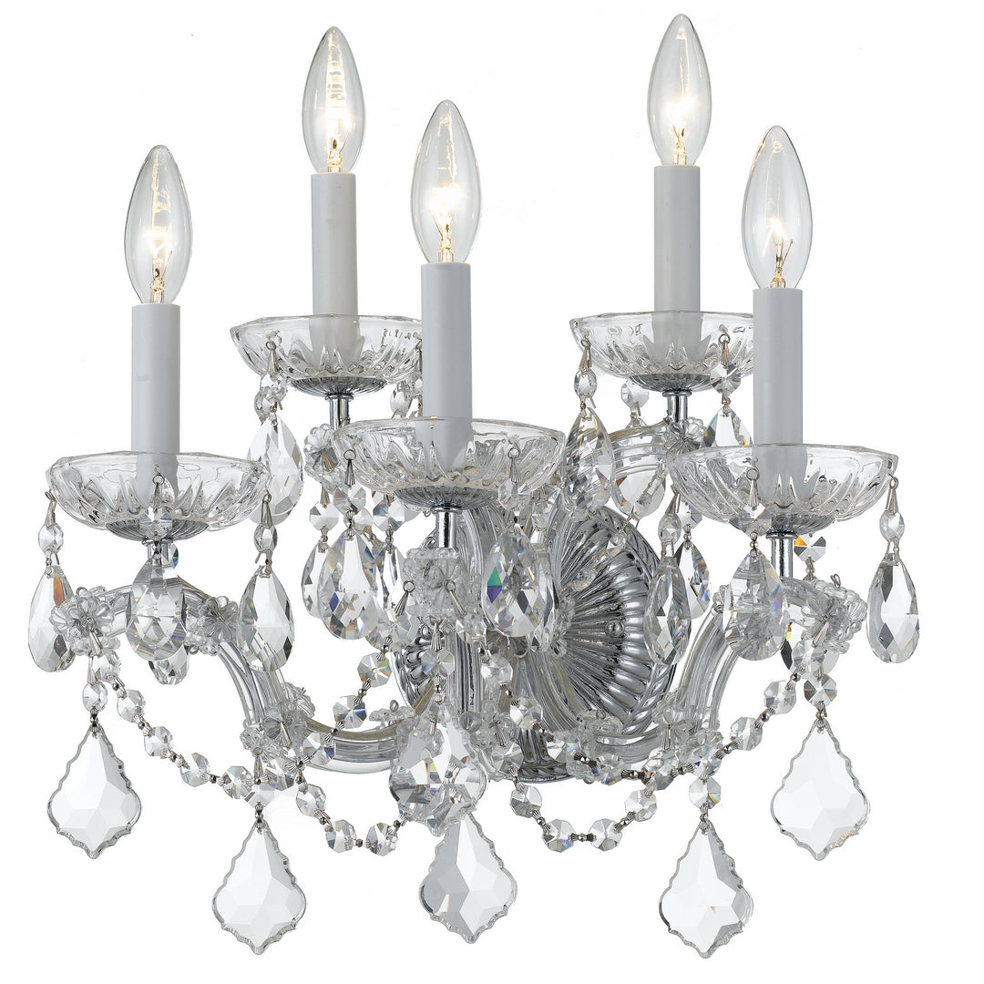 Maria Theresa Five Light Wall Sconce in Polished Chrome - available from The Lighting Shoppe, trusted by Canadian homeowners