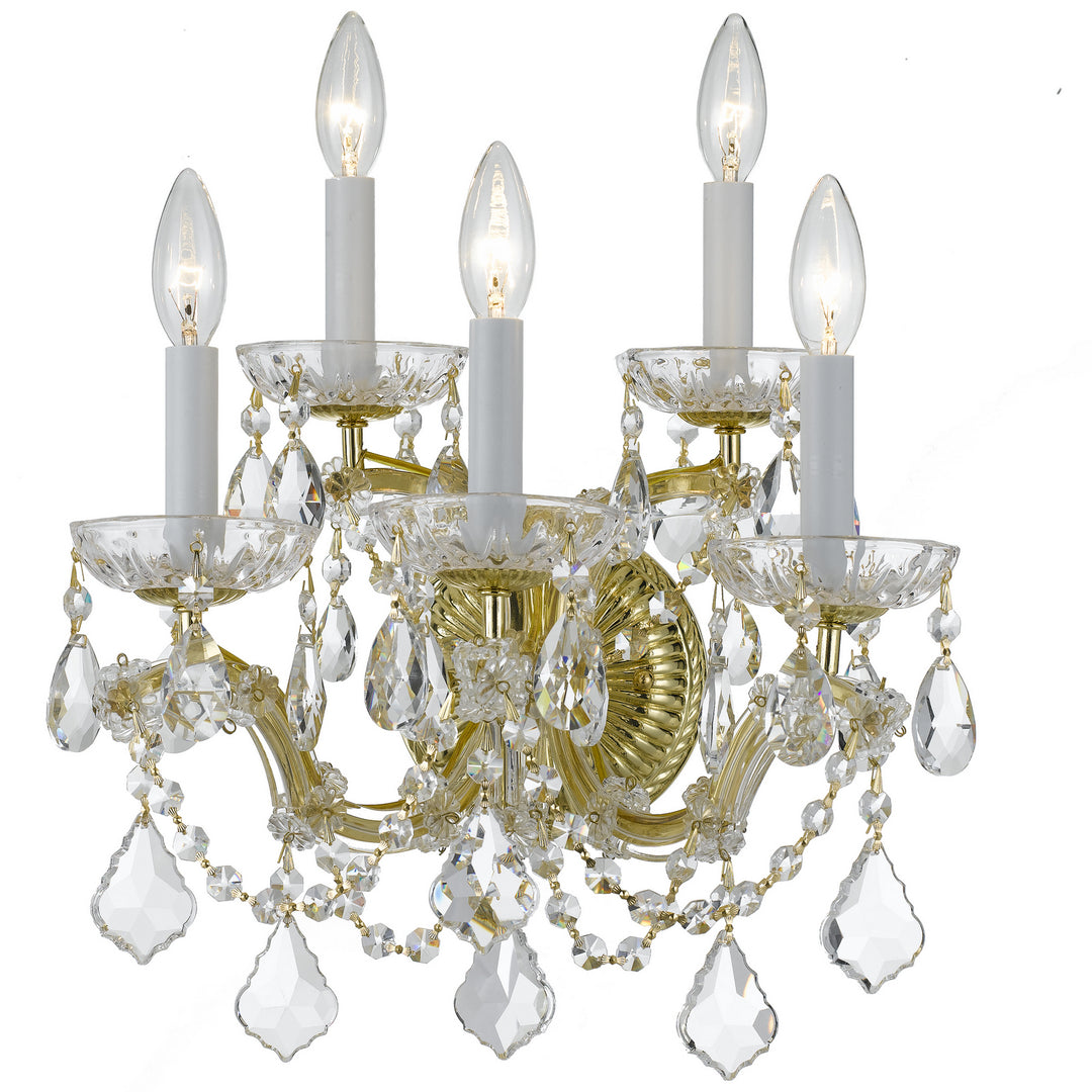 Maria Theresa Five Light Wall Sconce in Gold - available from The Lighting Shoppe, trusted by Canadian homeowners