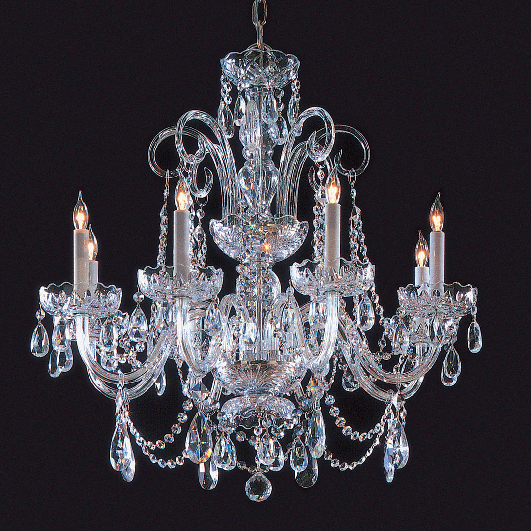 Crystorama - 5008-CH-CL-MWP - Eight Light Chandelier - Traditional Crystal - Polished Chrome