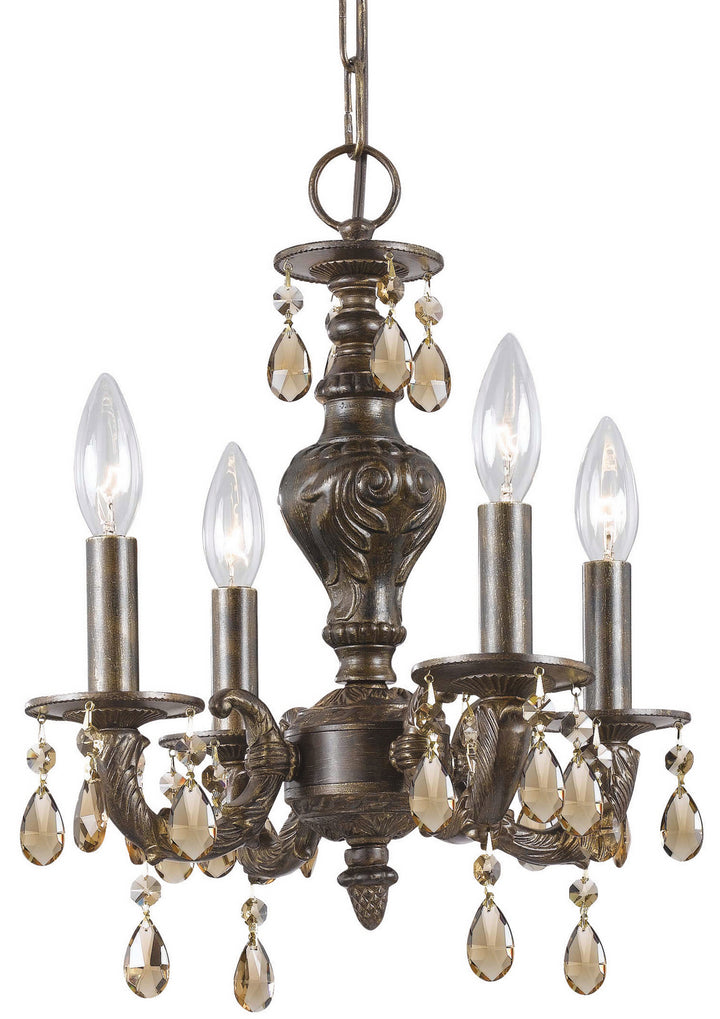 Paris Market Four Light Mini Chandelier in Venetian Bronze - available from The Lighting Shoppe, trusted by Canadian homeowners