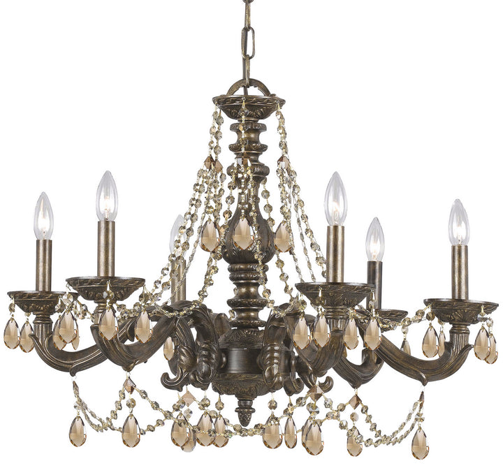 Paris Market Six Light Chandelier in Venetian Bronze - available from The Lighting Shoppe, trusted by Canadian homeowners