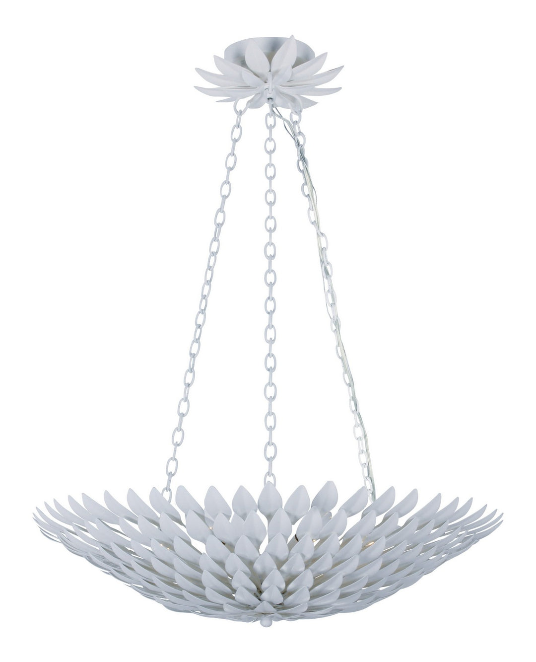 Broche Six Light Chandelier in Matte White - available from The Lighting Shoppe, trusted by Canadian homeowners