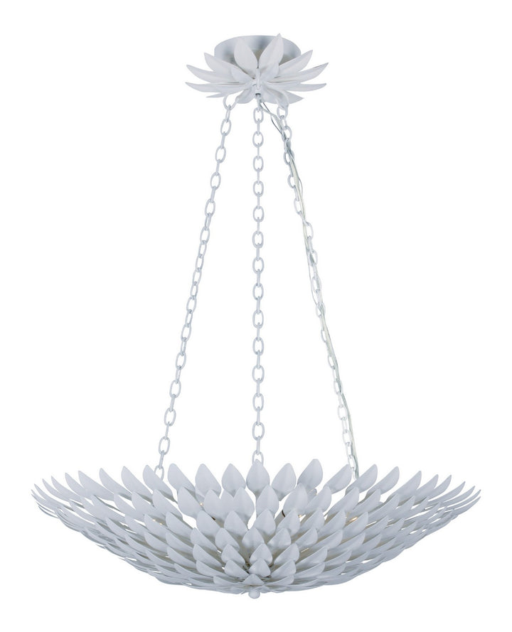 Broche Six Light Chandelier in Matte White - available from The Lighting Shoppe, trusted by Canadian homeowners
