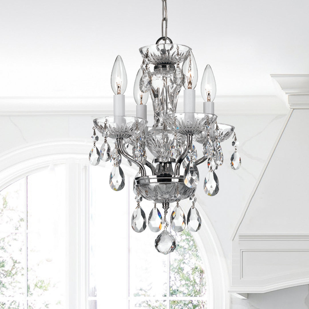 Crystorama - 5534-CH-CL-I - Four Light Mini Chandelier - Welton - Polished Chrome