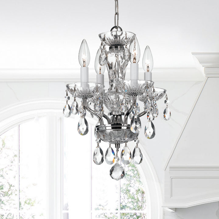 Crystorama - 5534-CH-CL-I - Four Light Mini Chandelier - Welton - Polished Chrome