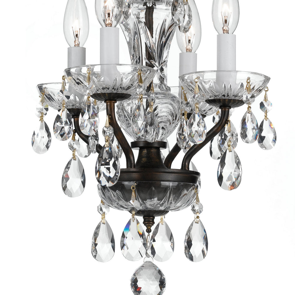 Crystorama - 5534-EB-CL-I - Four Light Mini Chandelier - Welton - English Bronze