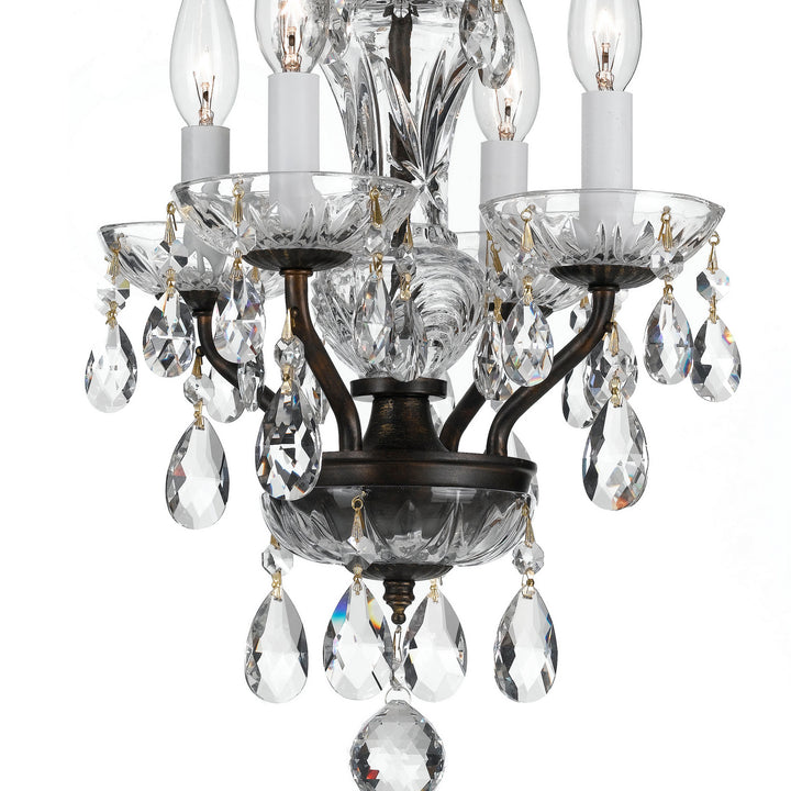 Crystorama - 5534-EB-CL-I - Four Light Mini Chandelier - Welton - English Bronze