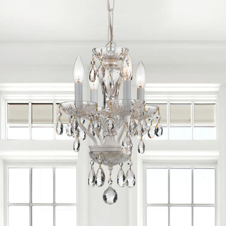 Crystorama - 5534-WW-CL-I - Four Light Mini Chandelier - Welton - Wet White