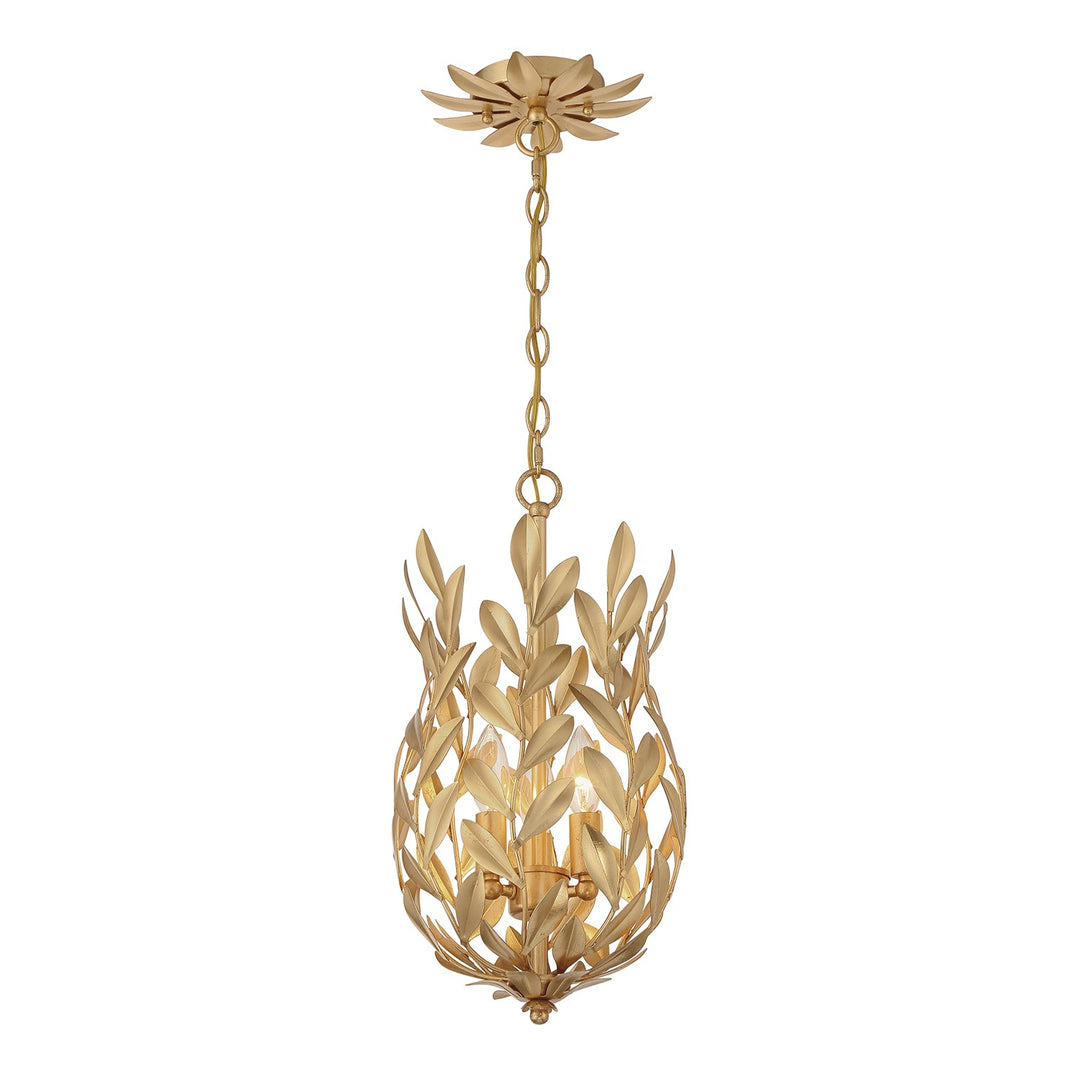 Broche Three Light Mini Pendant in Antique Gold - available from The Lighting Shoppe, trusted by Canadian homeowners