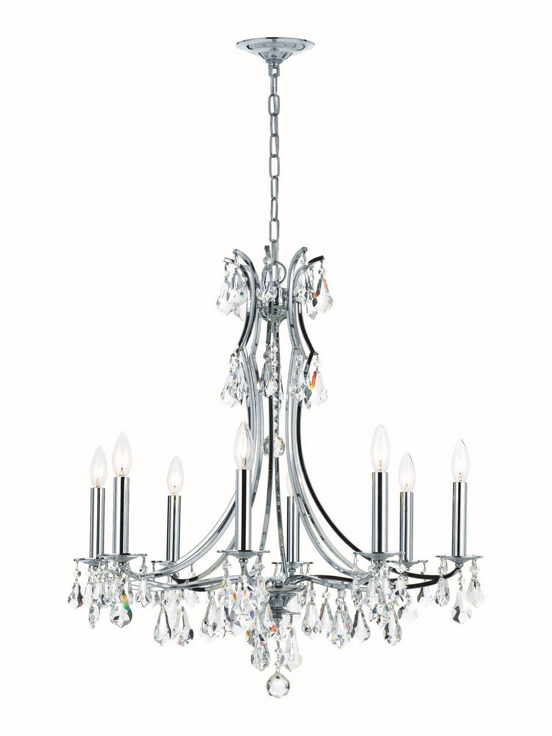 Cedar Eight Light Chandelier in Polished Chrome - available from The Lighting Shoppe, trusted by Canadian homeowners