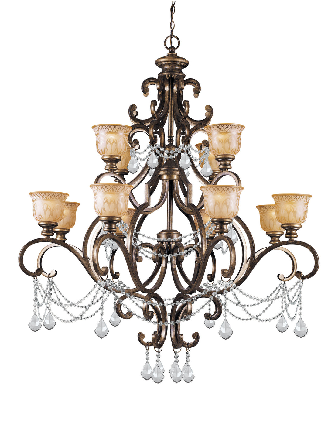 Norwalk 12 Light Chandelier in Bronze Umber - available from The Lighting Shoppe, trusted by Canadian homeowners