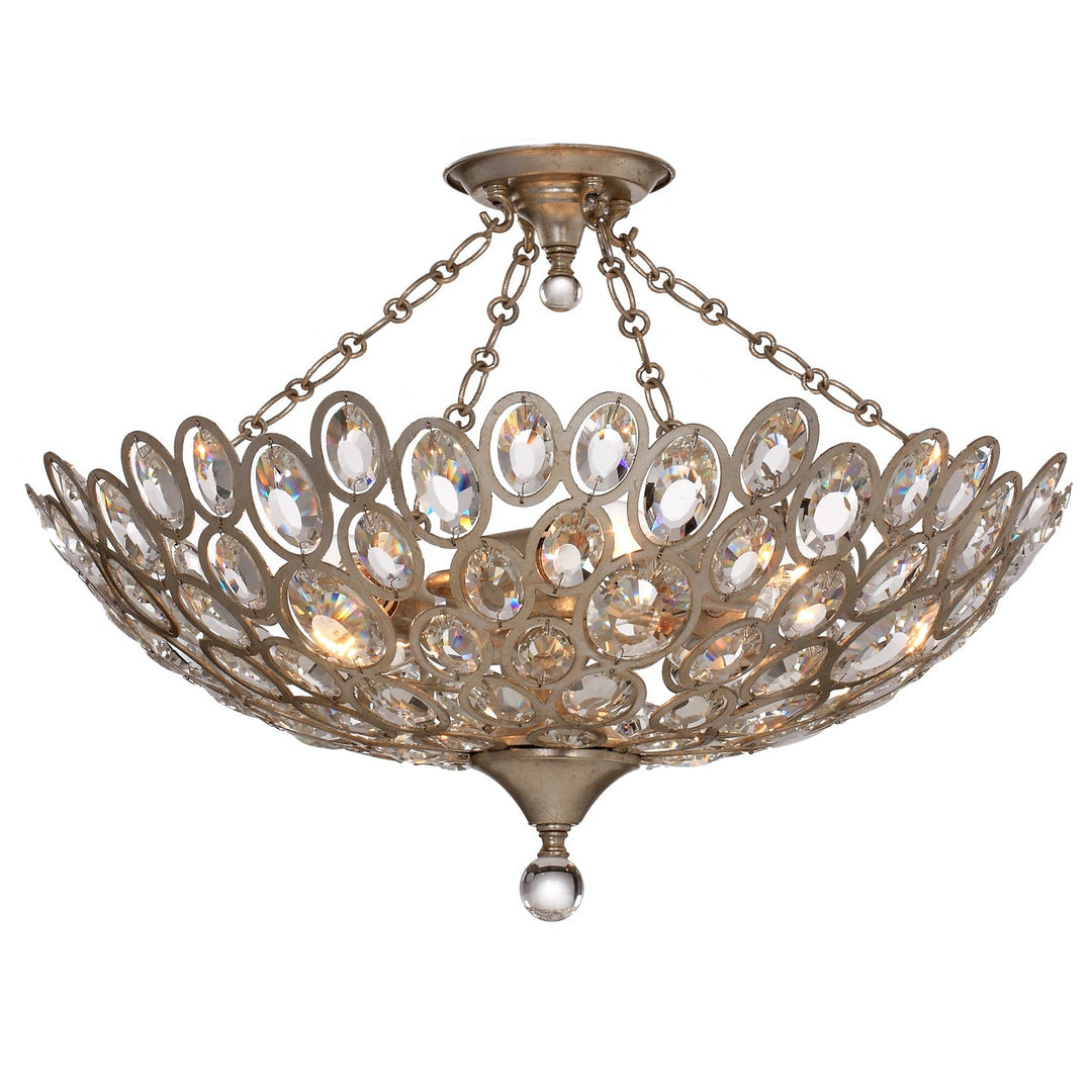 Sterling Five Light Semi Flush Mount in Distressed Twilight - available from The Lighting Shoppe, trusted by Canadian homeowners