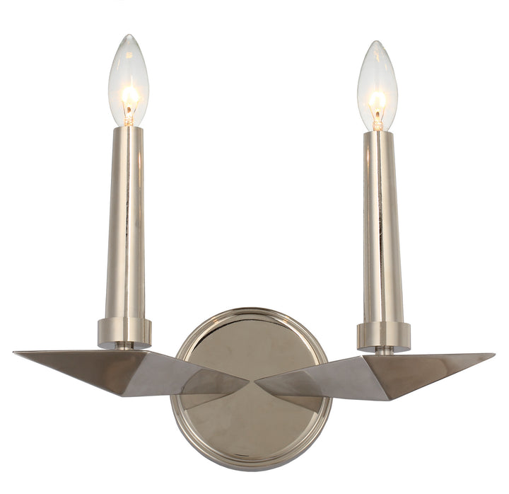 Palmer Two Light Wall Sconce in Polished Nickel - available from The Lighting Shoppe, trusted by Canadian homeowners