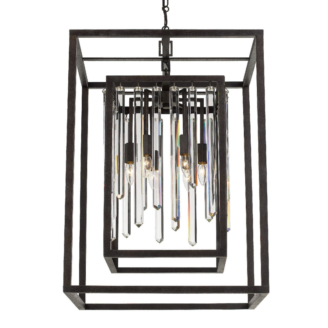 Crystorama - 8409-FB - Six Light Chandelier - Hollis - Forged Bronze