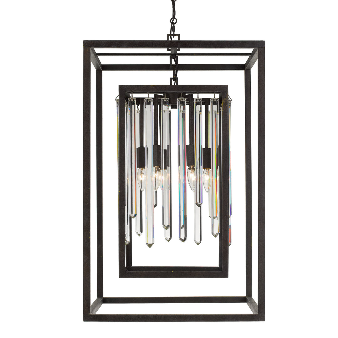 Hollis Six Light Chandelier in Forged Bronze - available from The Lighting Shoppe, trusted by Canadian homeowners