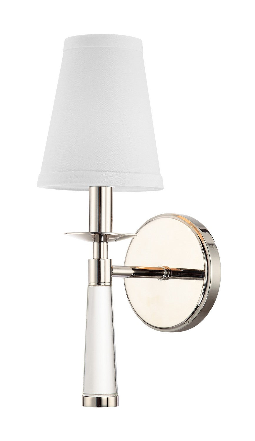 Baxter One Light Wall Sconce in Polished Nickel - available from The Lighting Shoppe, trusted by Canadian homeowners