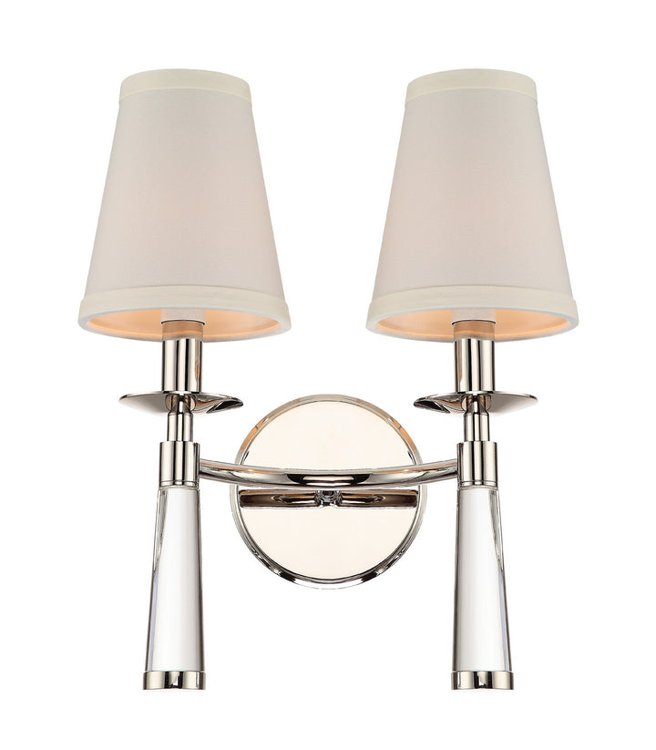 Crystorama - 8862-PN - Two Light Wall Sconce - Baxter - Polished Nickel