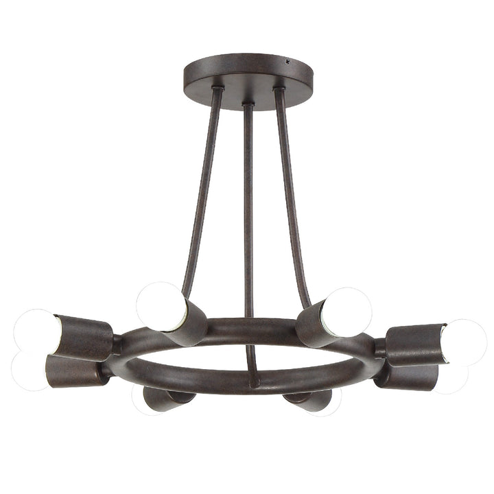 Dakota Eight Light Semi Flush Mount in Charcoal Bronze - available from The Lighting Shoppe, trusted by Canadian homeowners
