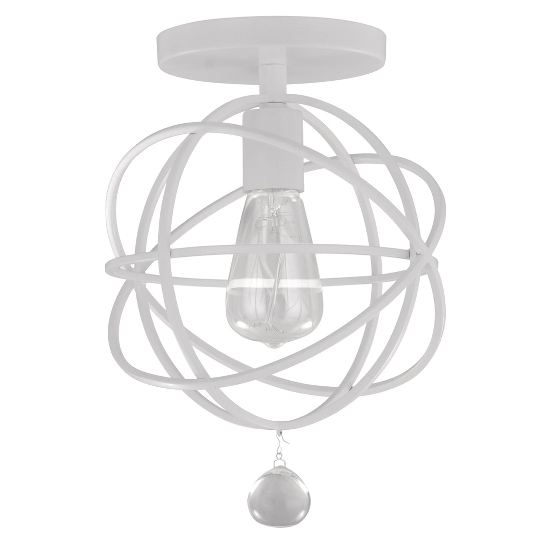Crystorama - 9220-WW_CEILING - One Light Semi Flush Mount - Solaris - Wet White