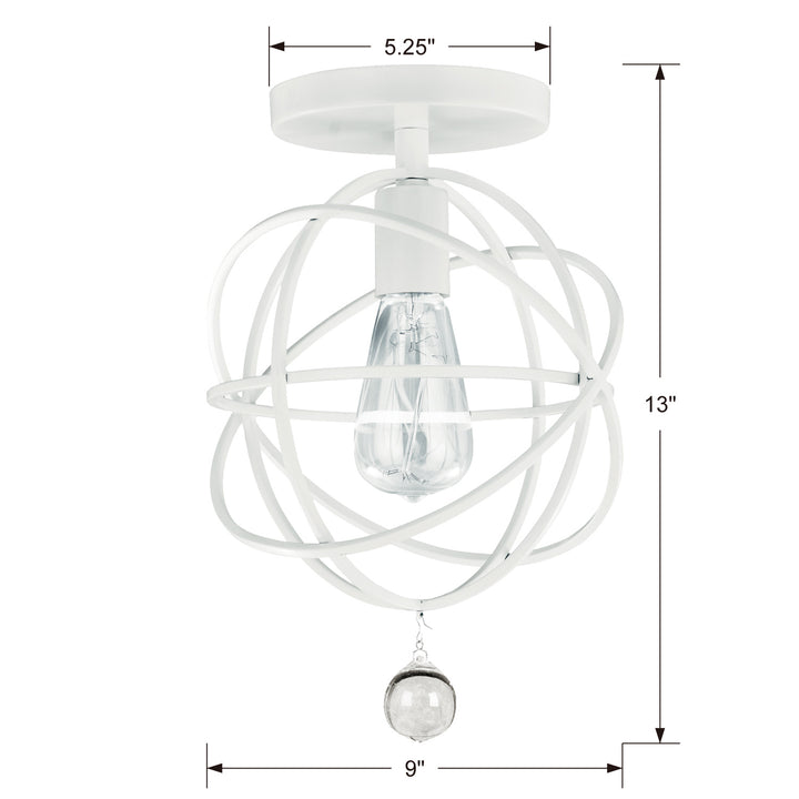 Crystorama - 9220-WW_CEILING - One Light Semi Flush Mount - Solaris - Wet White