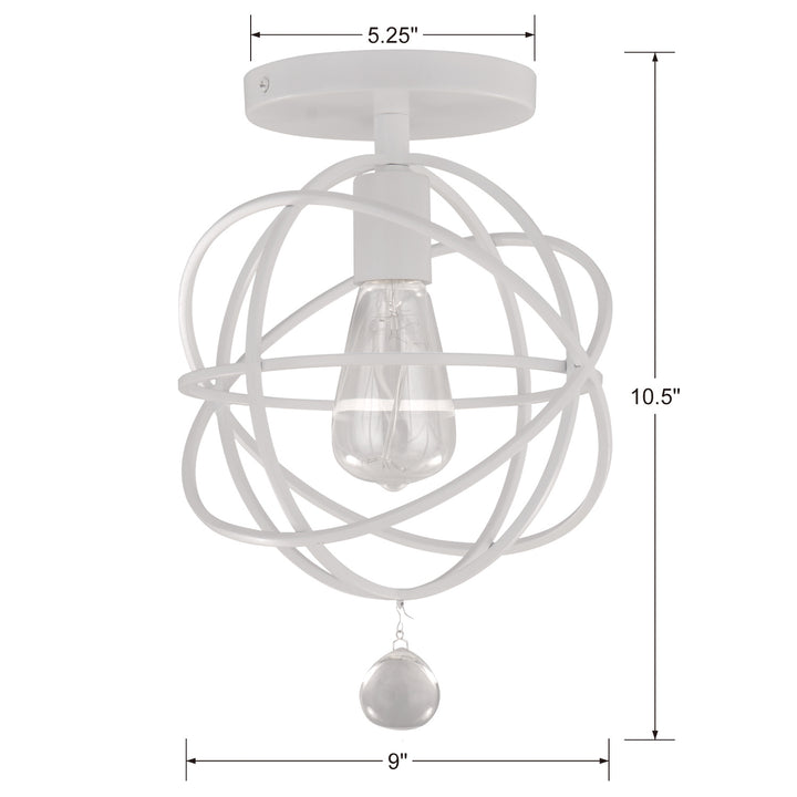 Crystorama - 9220-WW_CEILING - One Light Semi Flush Mount - Solaris - Wet White