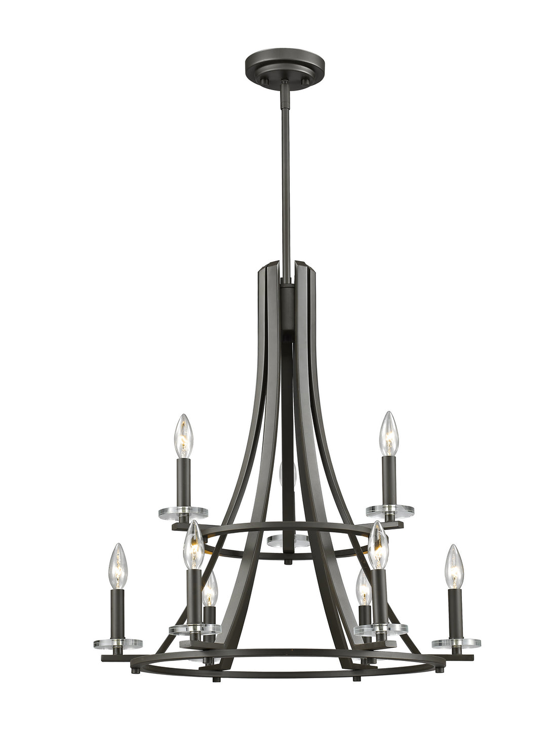 Verona Nine Light Chandelier in Bronze - available from The Lighting Shoppe, trusted by Canadian homeowners