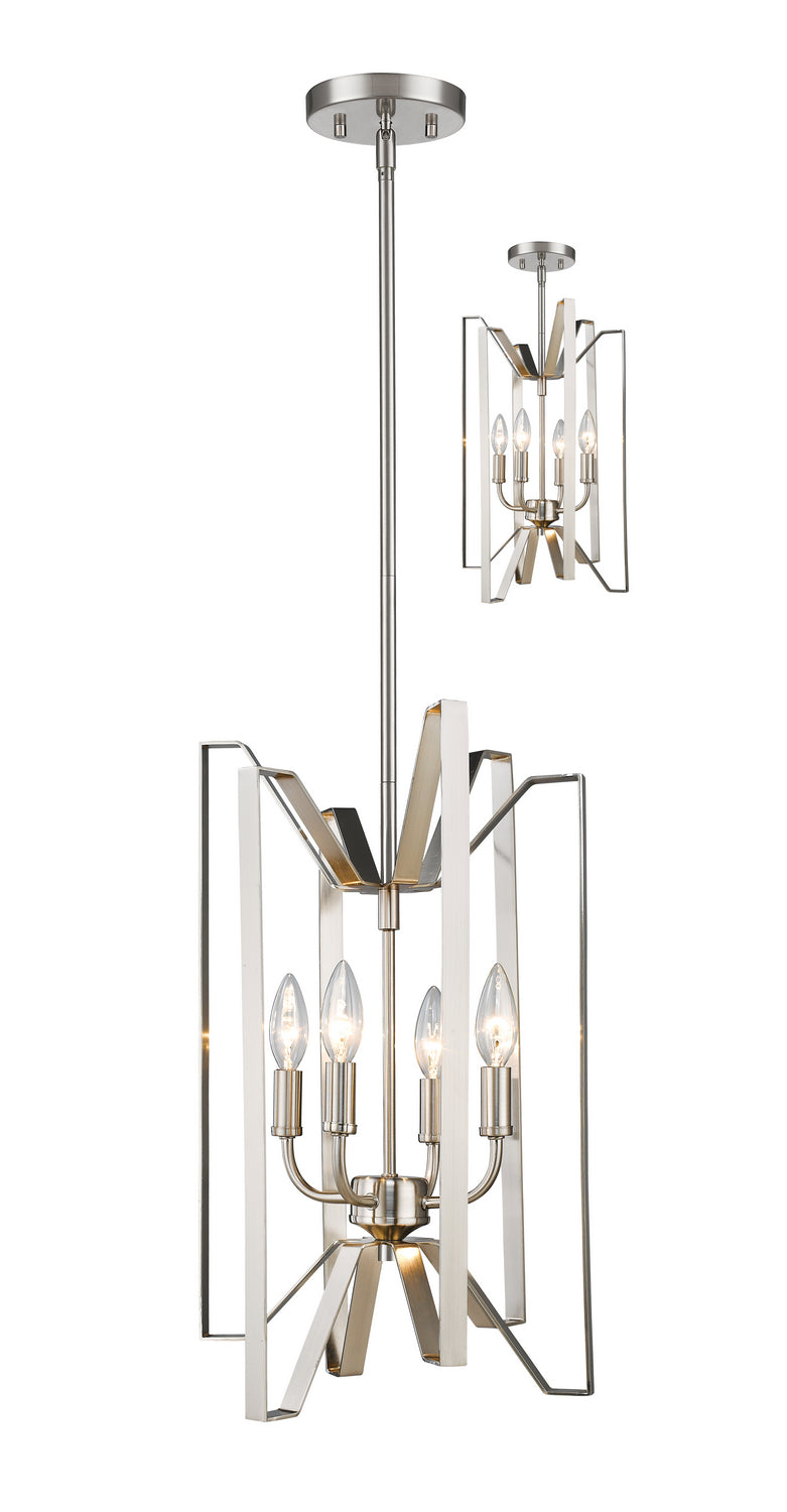 Marsala Four Light Chandelier in Brushed Nickel - available from The Lighting Shoppe, trusted by Canadian homeowners