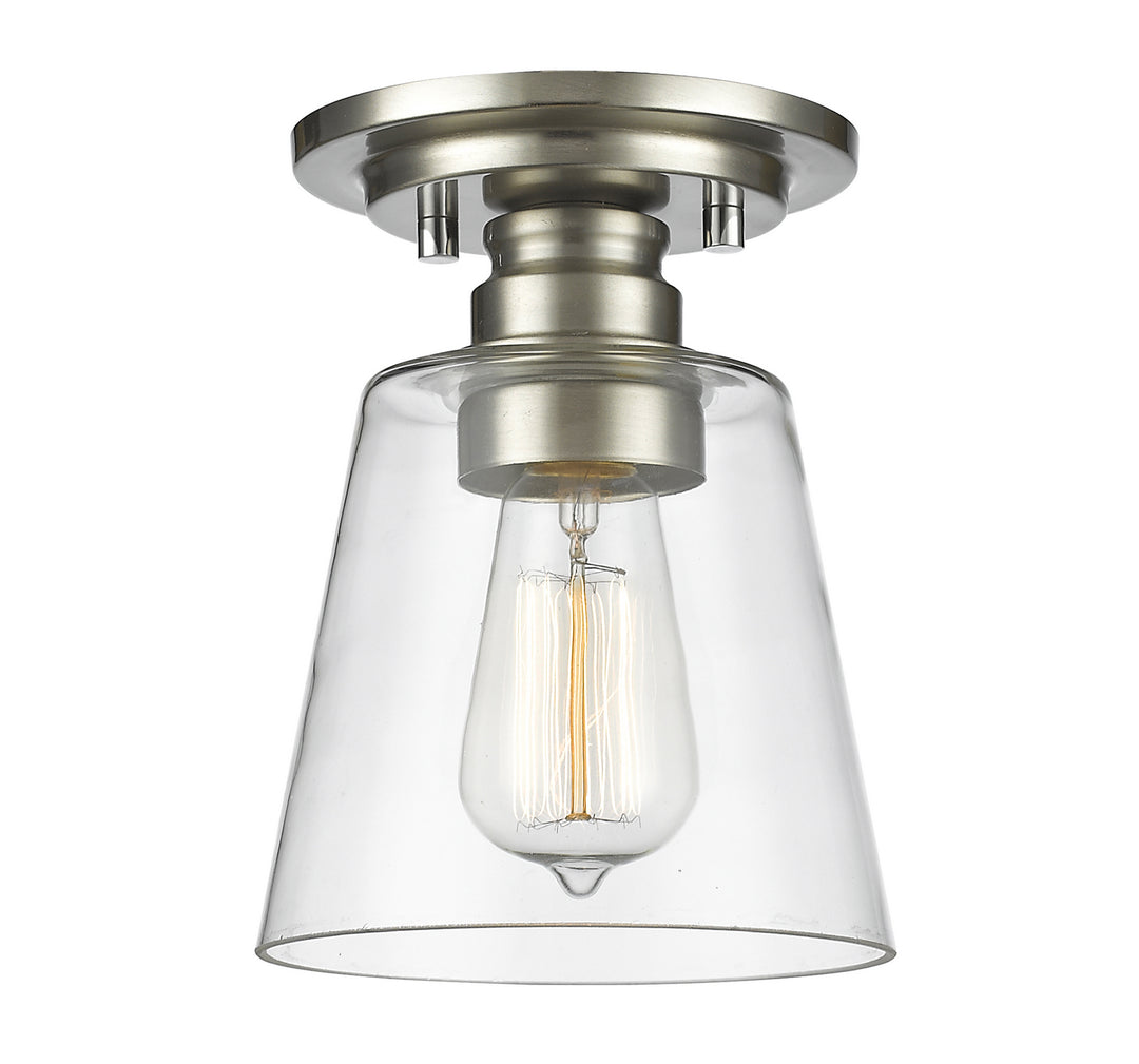 Annora One Light Flush Mount in Brushed Nickel - available from The Lighting Shoppe, trusted by Canadian homeowners