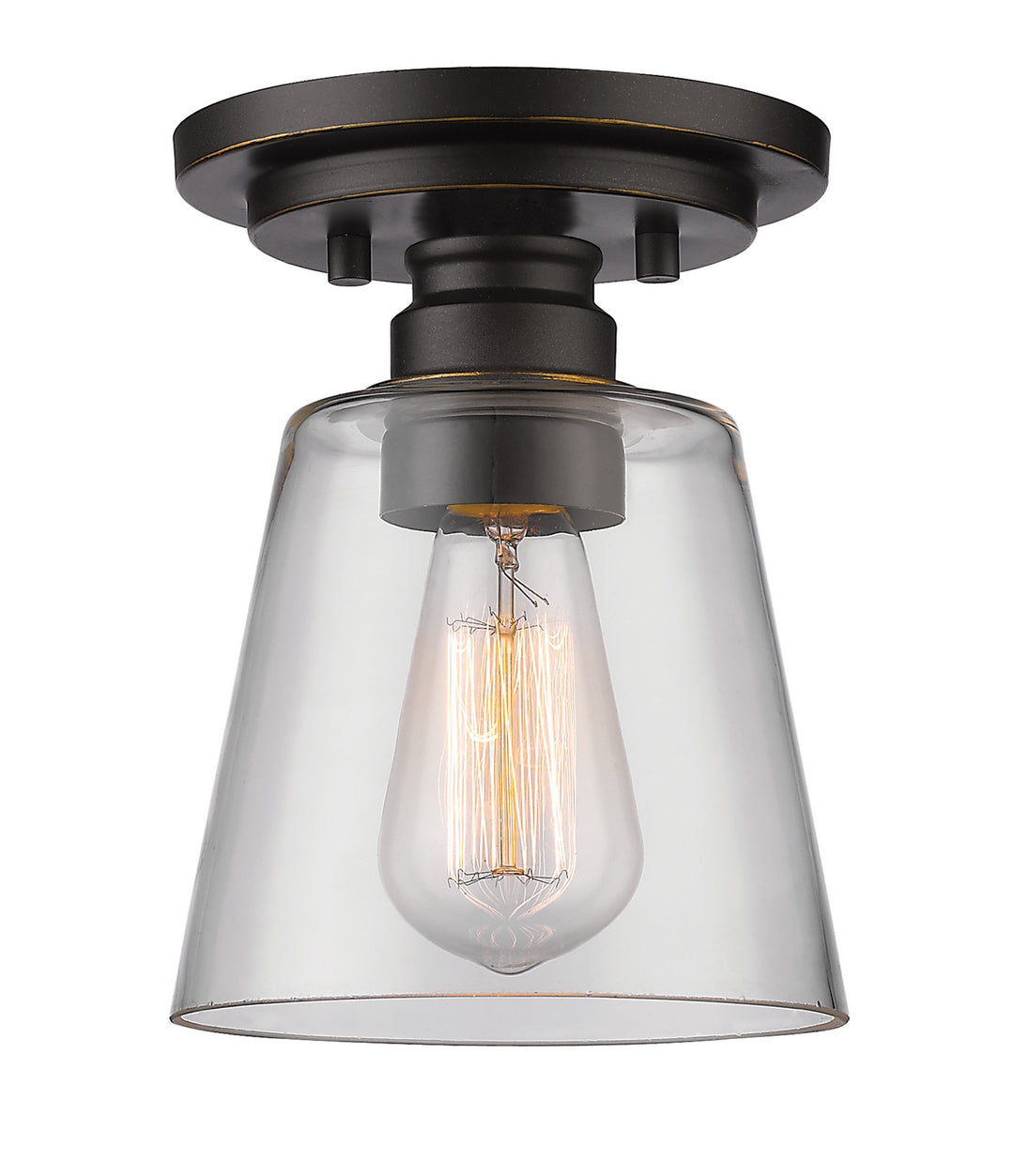 Annora One Light Flush Mount in Olde Bronze - available from The Lighting Shoppe, trusted by Canadian homeowners