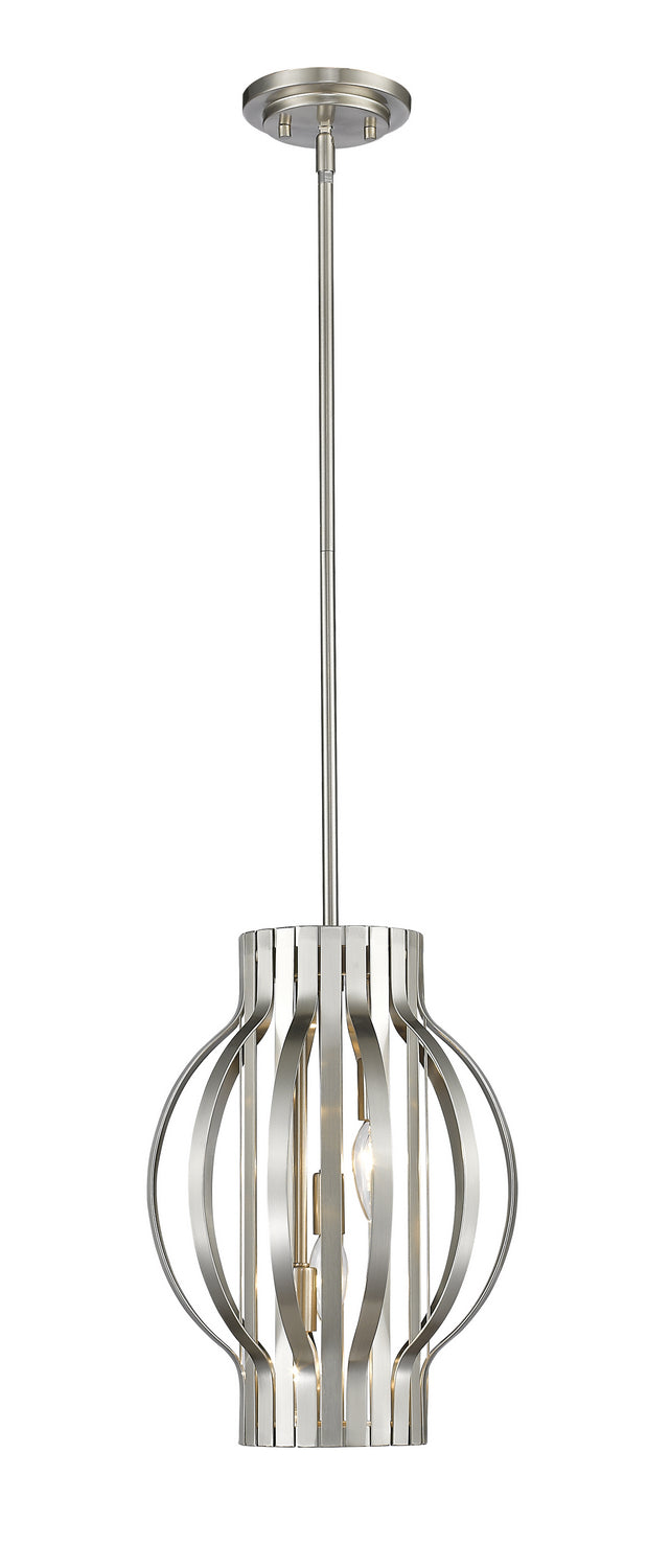 Moundou Three Light Pendant in Brushed Nickel - available from The Lighting Shoppe, trusted by Canadian homeowners