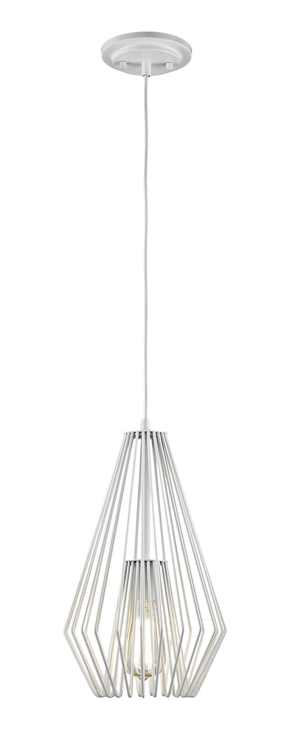 Quintus One Light Pendant in Gloss White - available from The Lighting Shoppe, trusted by Canadian homeowners