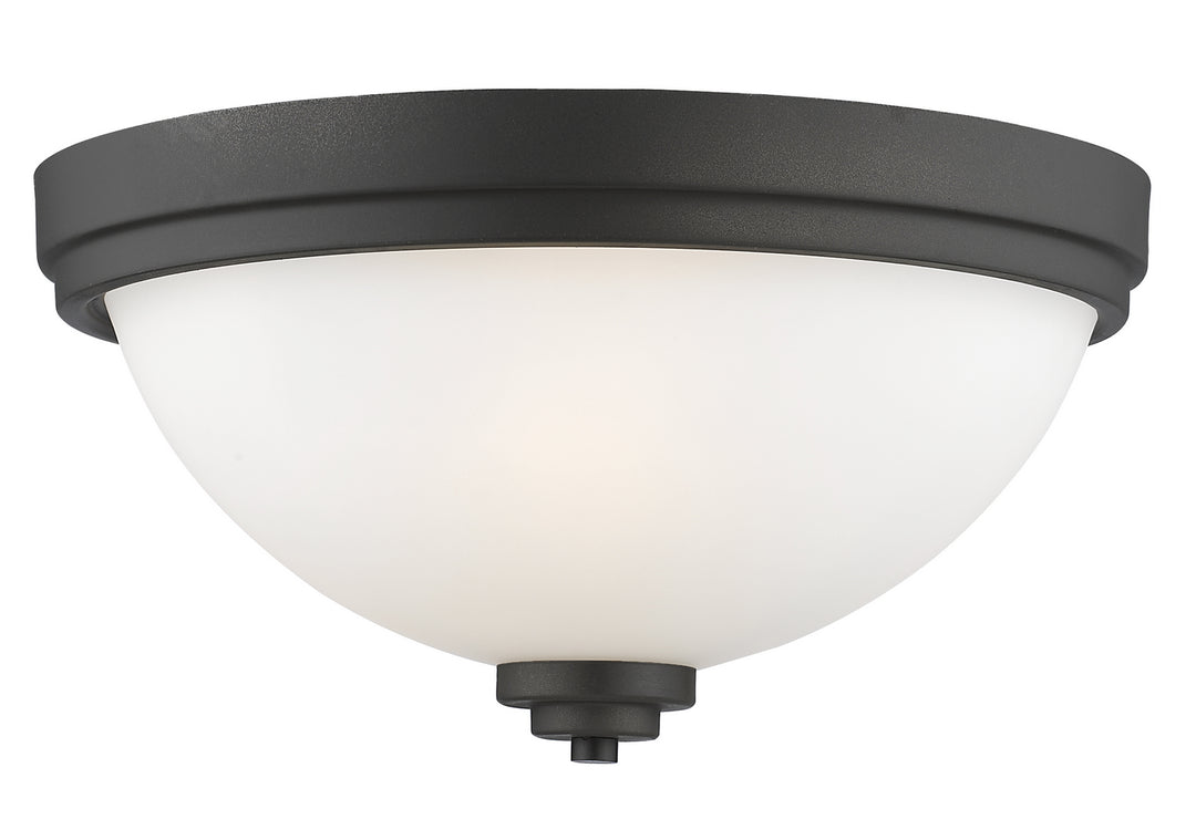 Ashton Three Light Flush Mount in Bronze - available from The Lighting Shoppe, trusted by Canadian homeowners