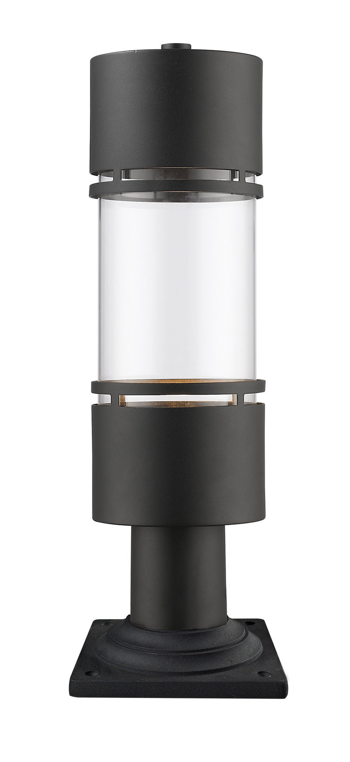 Luminata LED Outdoor Pier Mounted Fixture in Black - available from The Lighting Shoppe, trusted by Canadian homeowners