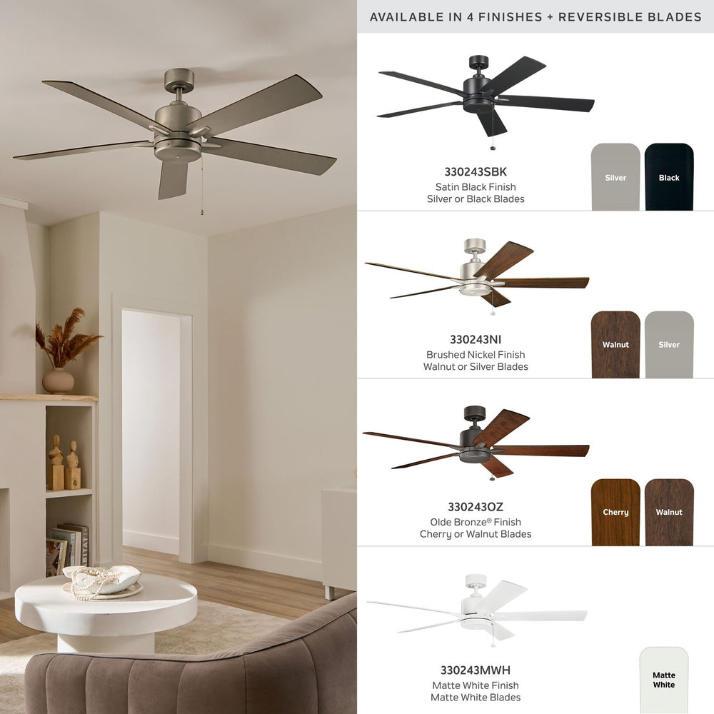 Kichler Canada - 330243MWH - 60"Ceiling Fan - Lucian II - Matte White