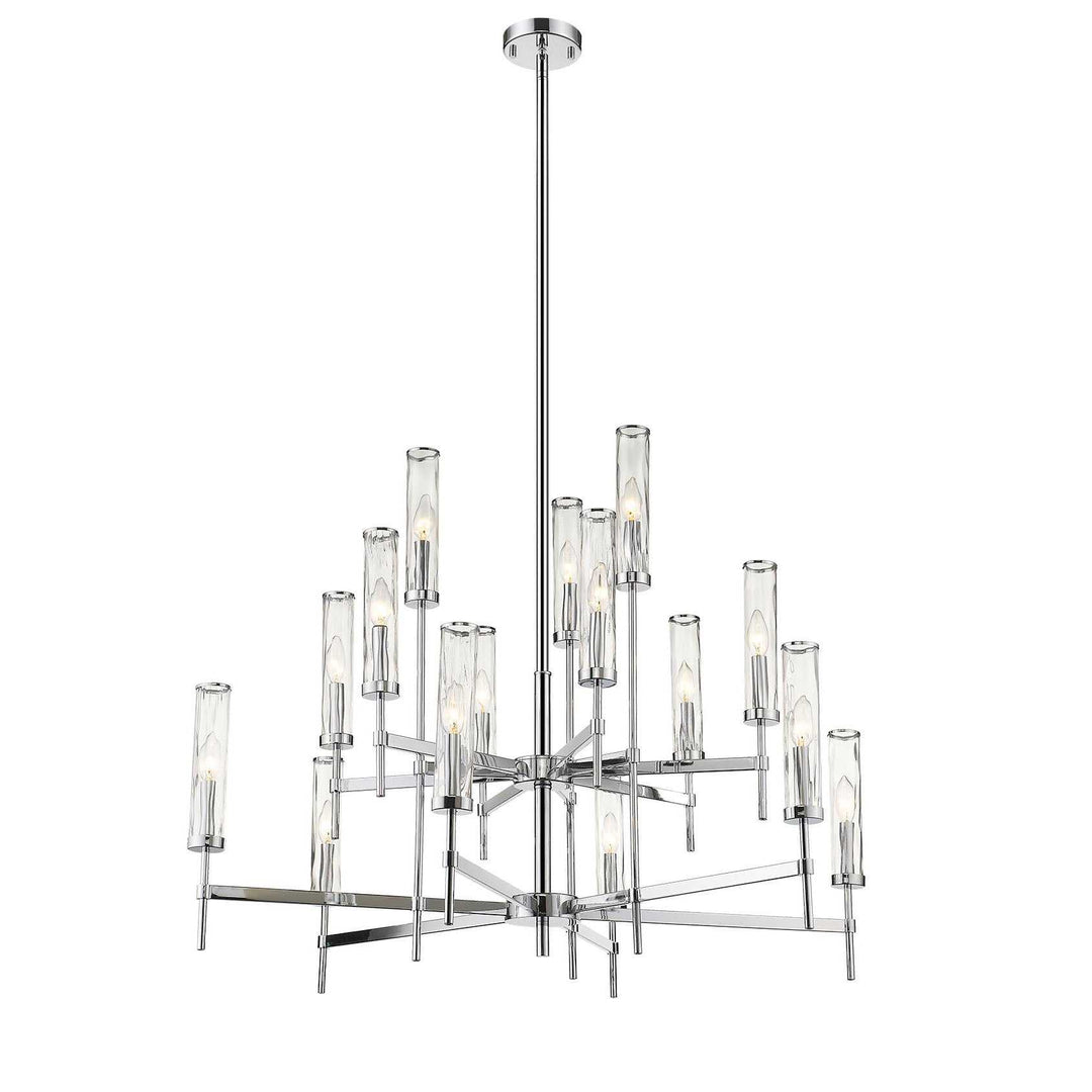 Glacier 15-Light Clear Water Glass Chandelier Mirage Lighting Group