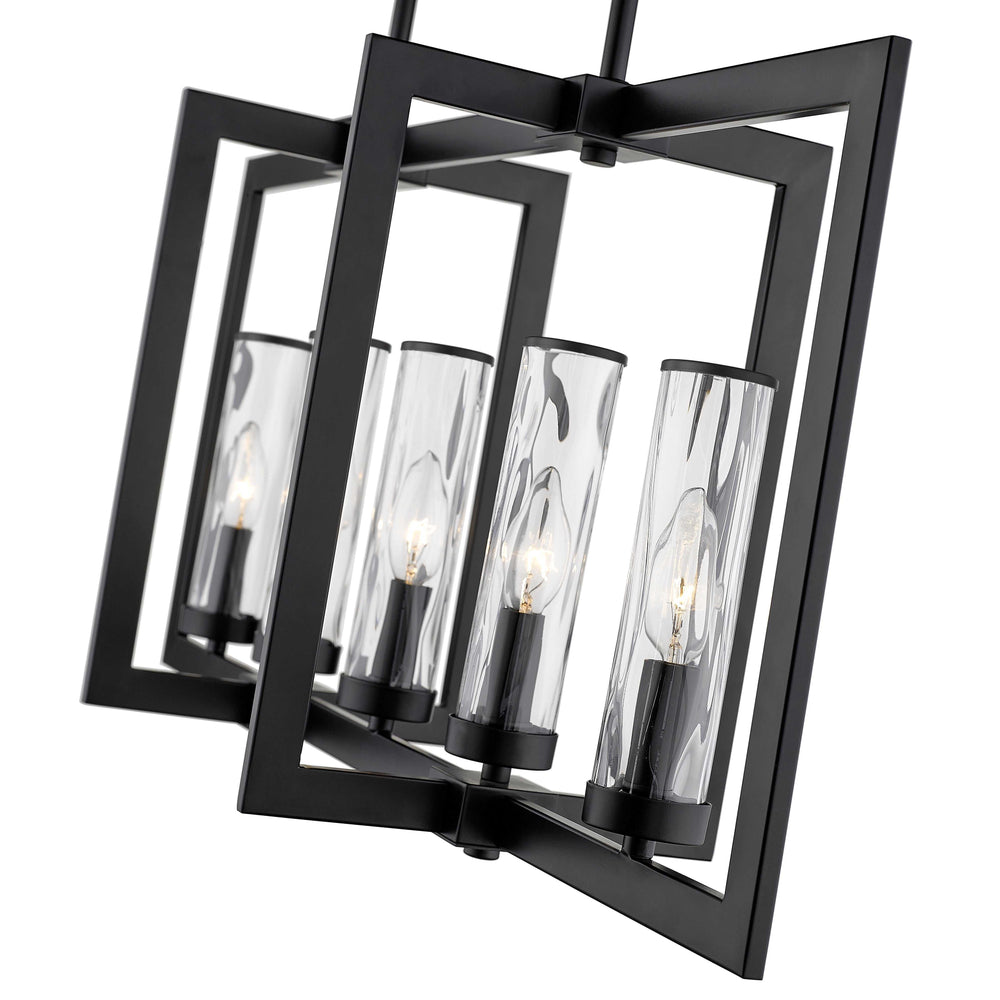 Glacier 5-Light Clear Water Glass Linear Pendant Mirage Lighting Group