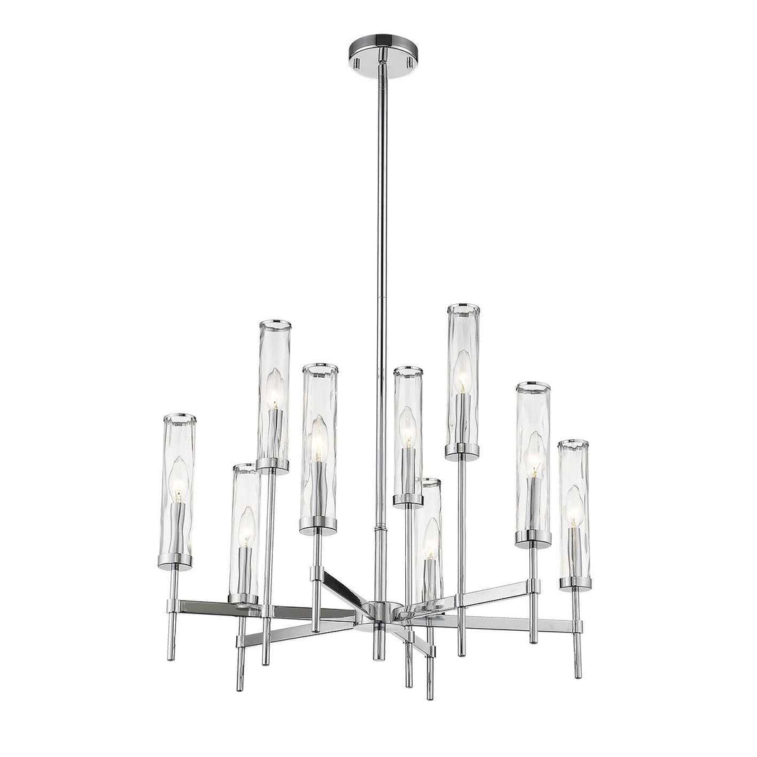 Glacier 9-Light Clear Water Glass Chandelier Mirage Lighting Group