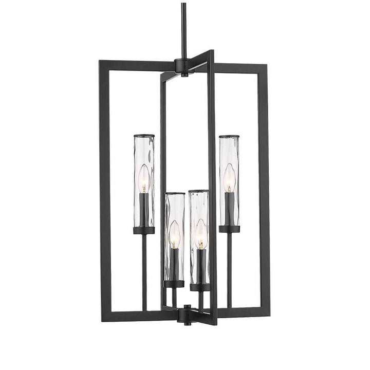 Glacier 4-Light Clear Water Glass Pendant Mirage Lighting Group