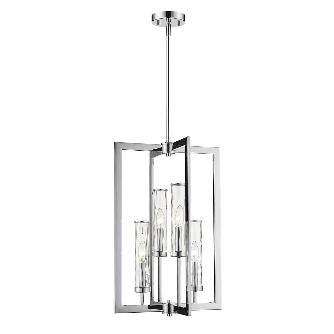 Glacier 4-Light Clear Water Glass Pendant Mirage Lighting Group
