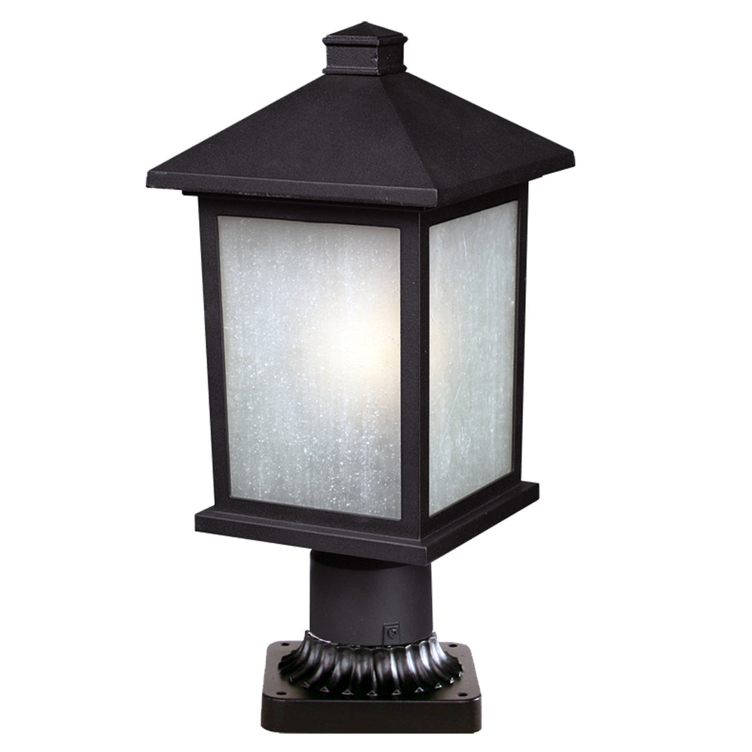 Holbrook One Light Outdoor Pier Mounted Fixture in Black - available from The Lighting Shoppe, trusted by Canadian homeowners