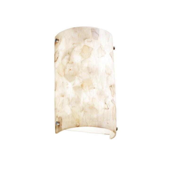 Alabaster Rocks Two Light Wall Sconce in Brushed Nickel Justice Designs