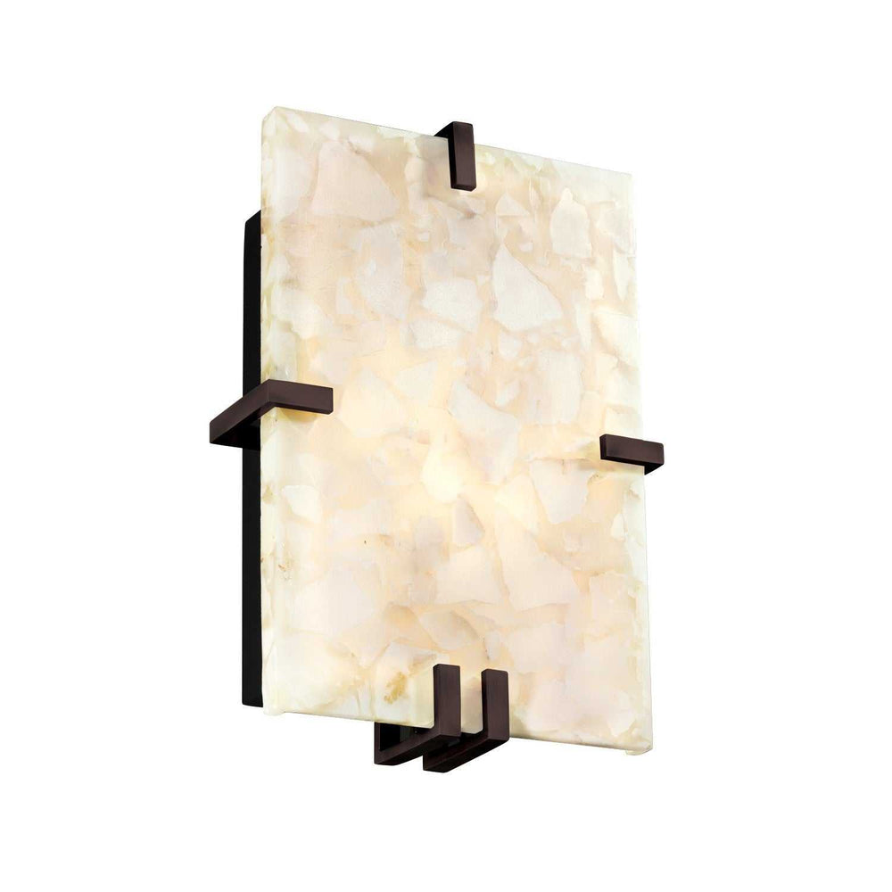 Alabaster Rocks LED Wall Sconce in Dark Bronze Justice Designs