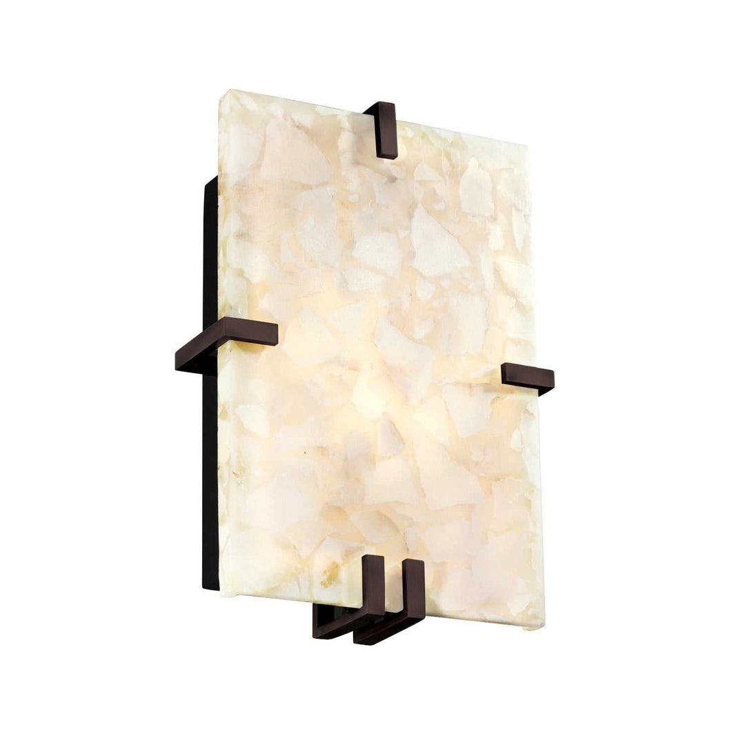 Alabaster Rocks LED Wall Sconce in Dark Bronze Justice Designs